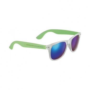 Logo trade promotional merchandise picture of: Sun Ray Mirror sunglasses, lime