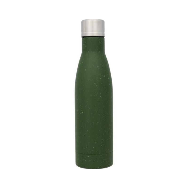 Logo trade promotional merchandise photo of: Vasa speckled copper vacuum insulated bottle, green