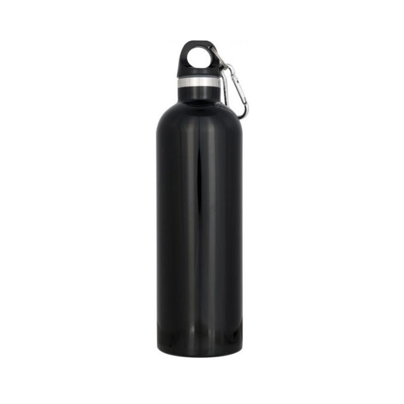 Logo trade advertising products image of: Atlantic vacuum insulated bottle, black