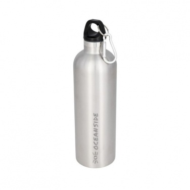 Logo trade business gifts image of: Atlantic vacuum insulated bottle, silver