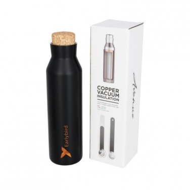 Logotrade promotional giveaway picture of: Norse copper vacuum insulated bottle with cork, black