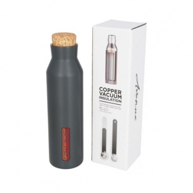 Logotrade advertising product image of: Norse copper vacuum insulated bottle with cork, grey