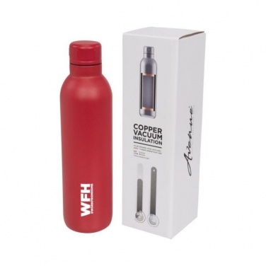 Logotrade promotional giveaways photo of: Thor copper vacuum insulated sport bottle, red