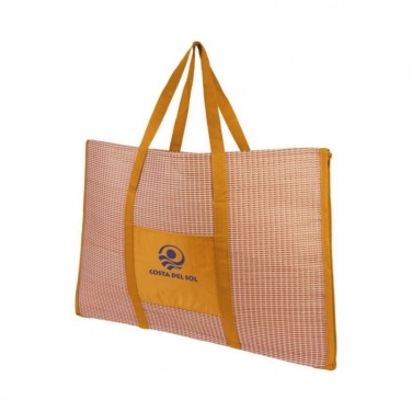 Logo trade promotional giveaway photo of: Bonbini foldable beach tote and mat, orange