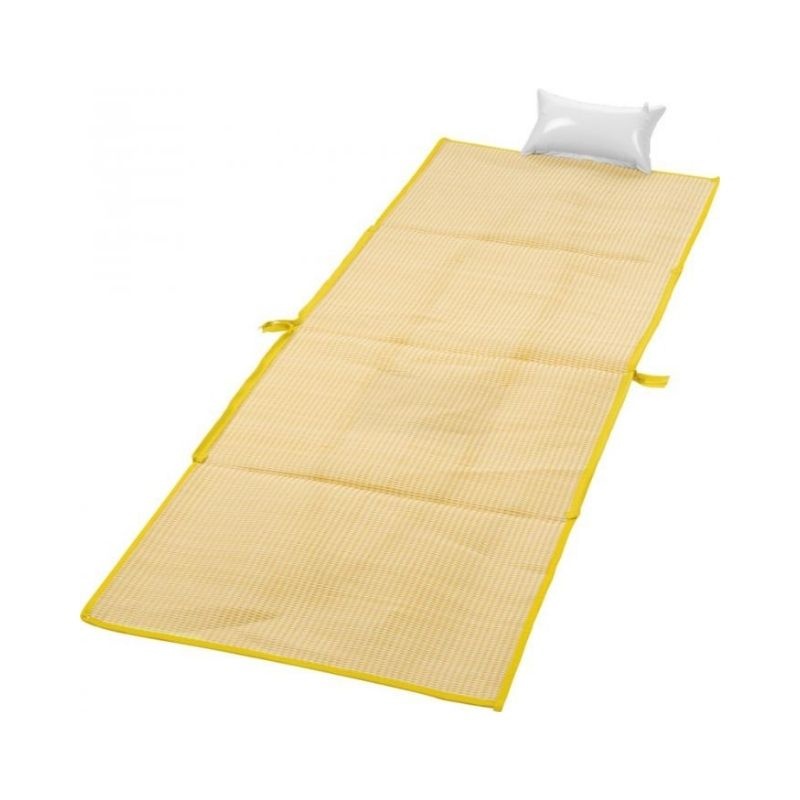 Logotrade corporate gift image of: Bonbini foldable beach tote and mat, yellow