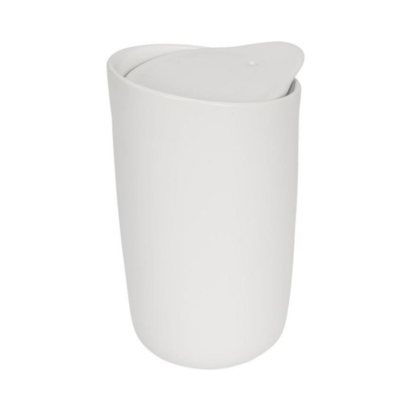 Logo trade promotional giveaways picture of: Mysa 410 ml double wall ceramic tumbler, white