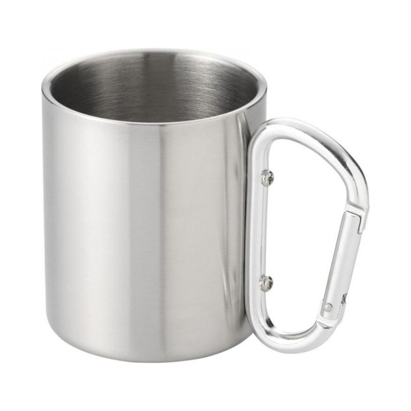 Logotrade corporate gift picture of: Alps isolating carabiner mug, silver