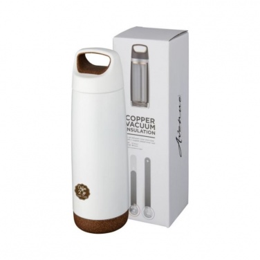 Logo trade promotional merchandise image of: Valhalla 600ml copper vacuum insulated sport bottle, white