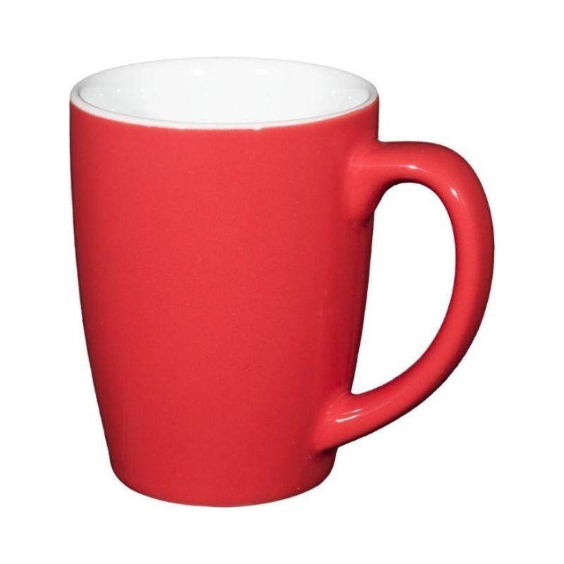 Logo trade promotional products image of: Mendi 350 ml ceramic mug, red