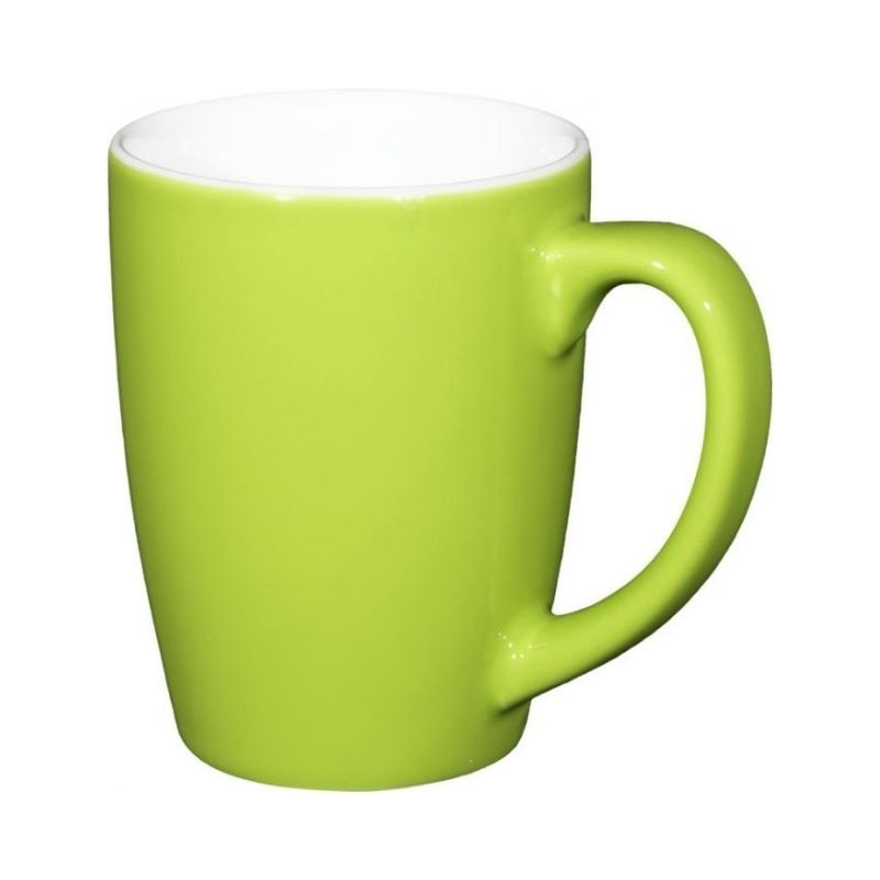 Logo trade promotional products image of: Mendi 350 ml ceramic mug, lime