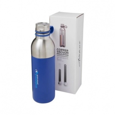 Logotrade promotional merchandise picture of: Koln 590 ml copper vacuum insulated sport bottle, blue