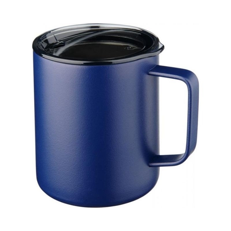 Logo trade advertising product photo of: Rover 420 ml copper vacuum insulated mug, navy