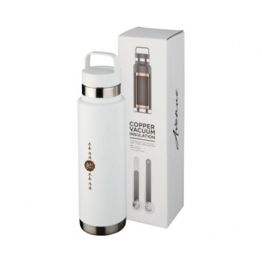 Logo trade promotional merchandise image of: Colton 600 ml copper vacuum insulated sport bottle, white