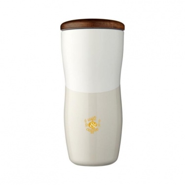 Logotrade promotional giveaways photo of: Reno 370 ml double-walled ceramic tumbler, white