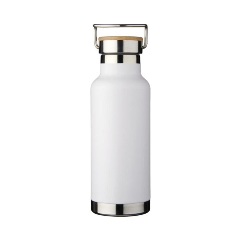 Logotrade promotional giveaway image of: Thor 480 ml copper vacuum insulated sport bottle, white