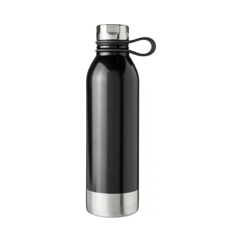 Logo trade promotional product photo of: Perth 740 ml stainless steel sport bottle, black