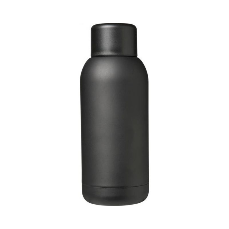 Logo trade promotional items image of: Brea 375 ml vacuum insulated sport bottle, black