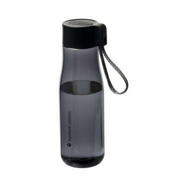 Logo trade corporate gifts picture of: Ara 640 ml Tritan™ sport bottle with charging cable, smoked