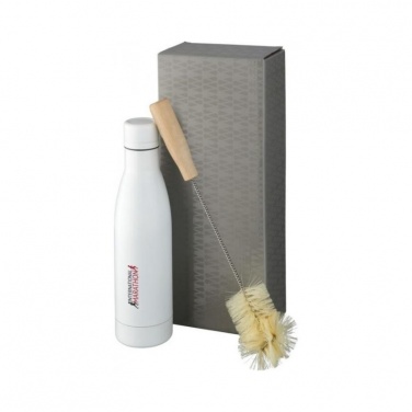 Logotrade promotional giveaways photo of: Vasa copper vacuum insulated bottle with brush set, white