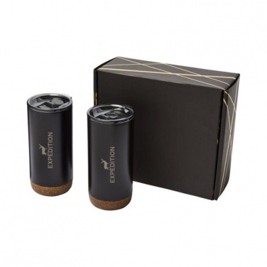 Logotrade promotional merchandise image of: Valhalla tumbler copper vacuum insulated gift set, black