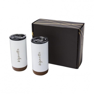Logotrade promotional gift image of: Valhalla tumbler copper vacuum insulated gift set, white