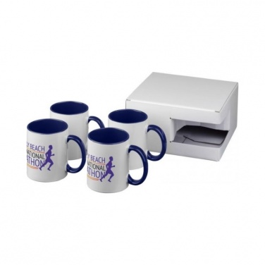 Logotrade promotional gift picture of: Ceramic sublimation mug 4-pieces gift set, blue