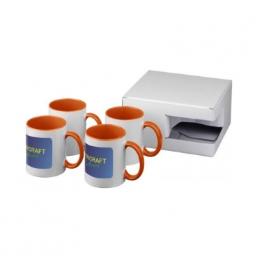 Logotrade advertising product image of: Ceramic sublimation mug 4-pieces gift set, orange