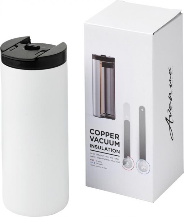 Logotrade promotional product picture of: Lebou 360 ml copper vacuum insulated tumbler, white