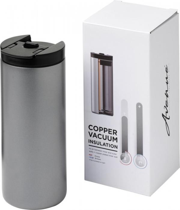 Logo trade advertising product photo of: Lebou 360 ml copper vacuum insulated tumbler, grey