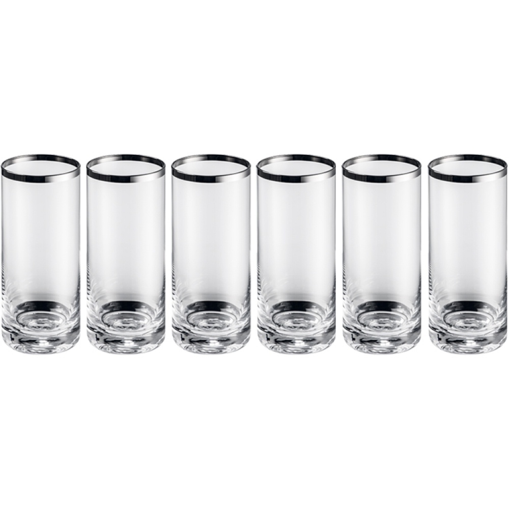 Logotrade corporate gift image of: Set of 6 tall drinking glasses, mouth-blown
