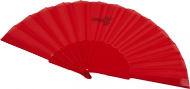 Logo trade promotional items picture of: Maestral foldable handfan in paper box, red