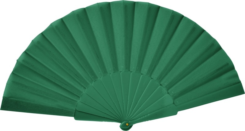 Logo trade business gifts image of: Maestral foldable handfan in paper box, green