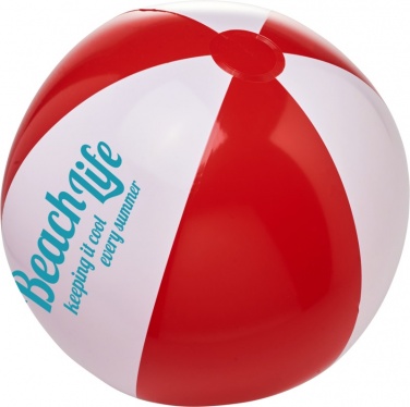 Logo trade business gift photo of: Bora solid beach ball, red
