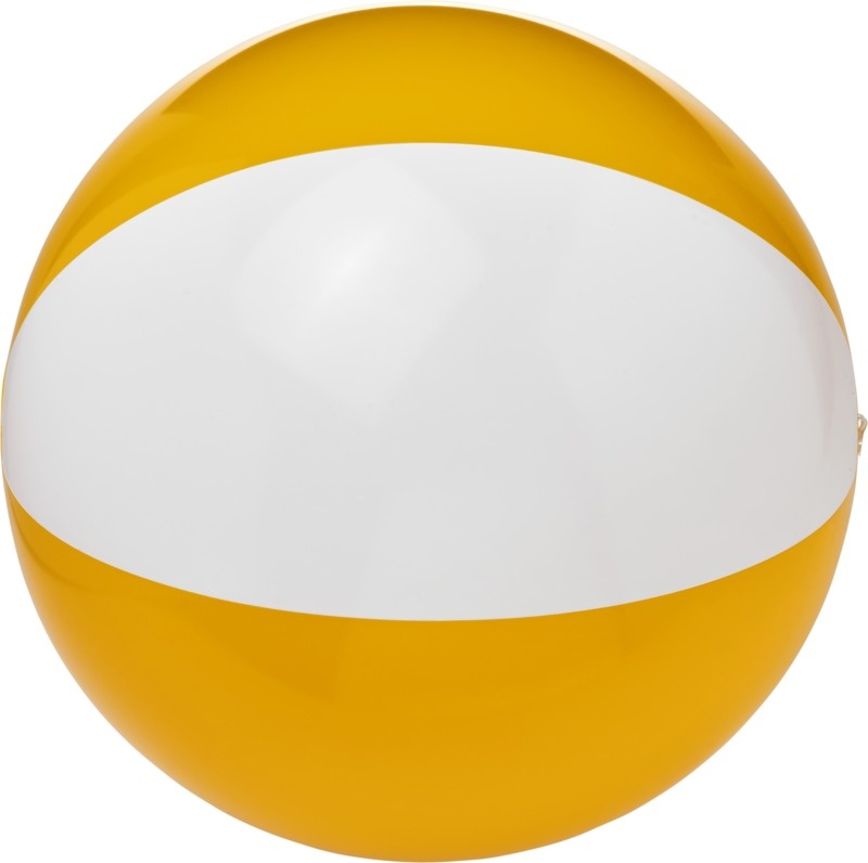 Logo trade promotional giveaways picture of: Bora solid beach ball, yellow