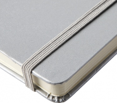 Logo trade promotional products image of: Executive A4 hard cover notebook, silver
