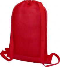 Nadi mesh drawstring backpack, red