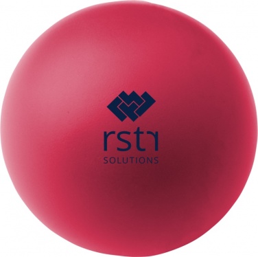 Logo trade promotional item photo of: Cool round stress reliever, magenta