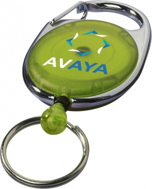 Logo trade corporate gifts image of: Gerlos roller clip key chain, lime