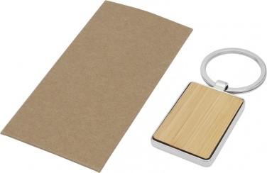 Logo trade promotional products picture of: Neta bamboo rectangular keychain