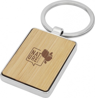 Logotrade promotional merchandise image of: Neta bamboo rectangular keychain
