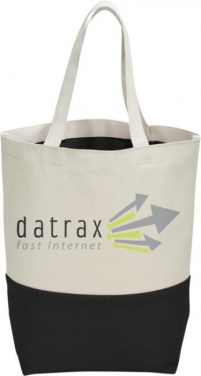 Logo trade corporate gifts picture of: Colour-pop cotton tote bag, black