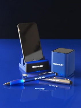 Logotrade promotional gift image of: Beam light-up Bluetooth® speaker, royal blue
