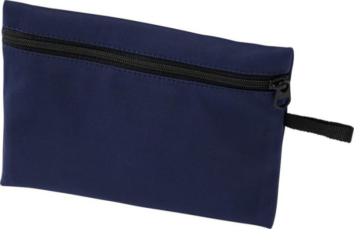 Logo trade business gifts image of: Bay face mask pouch, navy