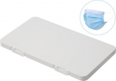 Mask-Safe antimicrobial face mask case, white