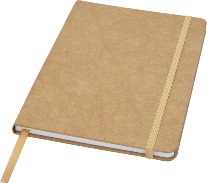 Logo trade promotional gifts picture of: Breccia A5 stone paper notebook, brown
