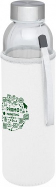 Logotrade advertising product image of: Bodhi 500 ml glass sport bottle, white