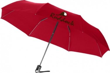 Logo trade promotional giveaway photo of: 21.5" Alex 3-section auto open and close umbrella, red