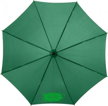 Logotrade promotional products photo of: Kyle 23" auto open umbrella wooden shaft and handle, green