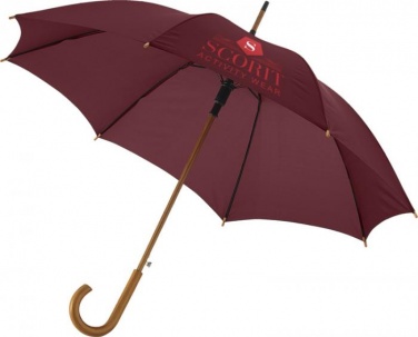 Logotrade corporate gifts photo of: Kyle 23" auto open umbrella wooden shaft and handle, brown