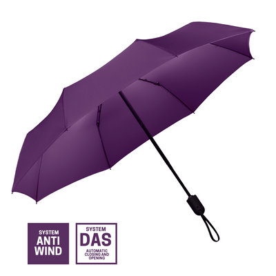 Logo trade corporate gifts image of: Full automatic umbrella Cambridge, purple